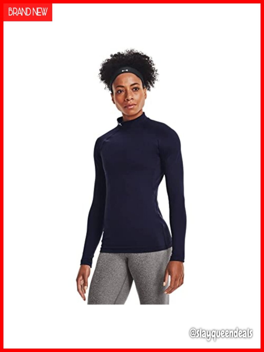 Under Armour Mock Neck Training T-Shirt Long Sleeve Fitted